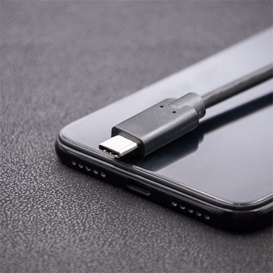 Qoltec USB 3.1 Cable USB-C male - USB-C Μαύρο 2.5m 52352
