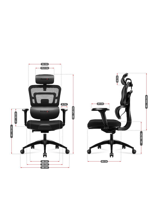 Huzaro Combat 7.0 Fabric Gaming Chair with Adjustable Arms Black