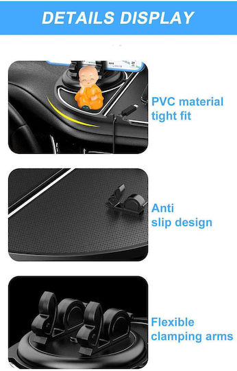 Moxom Car Mobile Mount 4.5" - 7" with Anti-Slip Surface Black