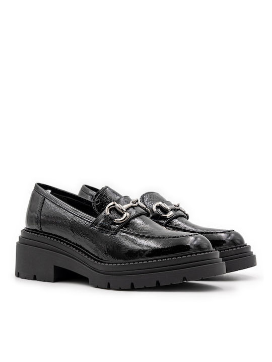 Commanchero Original Patent Leather Women's Loafers in Black Color