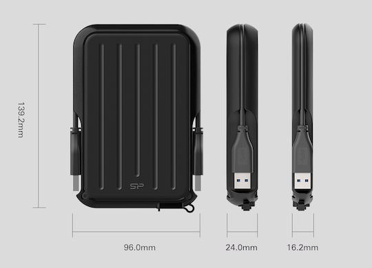 Silicon Power Armor A66 USB 3.2 External 2.5" HDD 4TB Yellow
