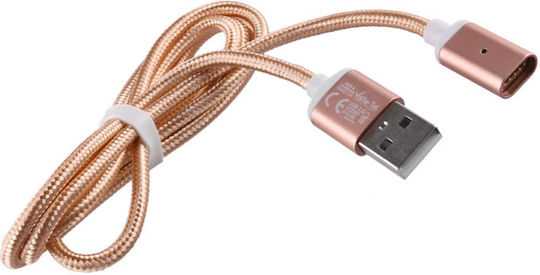 Volte-Tel Braided / Magnetic USB to Lightning Cable Χρυσό 1m (8202094)