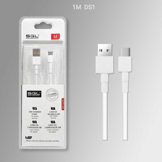 SGL USB-A to Lightning Cable White 1m (194898)