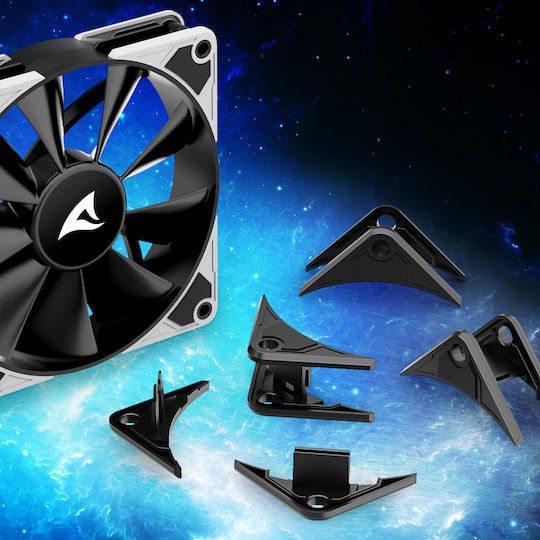 Sharkoon SilentStorm BW120 Case Fan (1400rpm) Without LED Lighting And 4-Pin PWM Connection