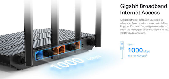 TP-LINK Archer AX12 v1 Ασύρματο Router Wi‑Fi 6 με 4 Θύρες Gigabit