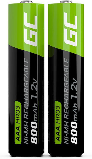 Green Cell Επαναφορτιζόμενες Μπαταρίες AAA Ni-MH 800mAh 1.2V 2τμχ