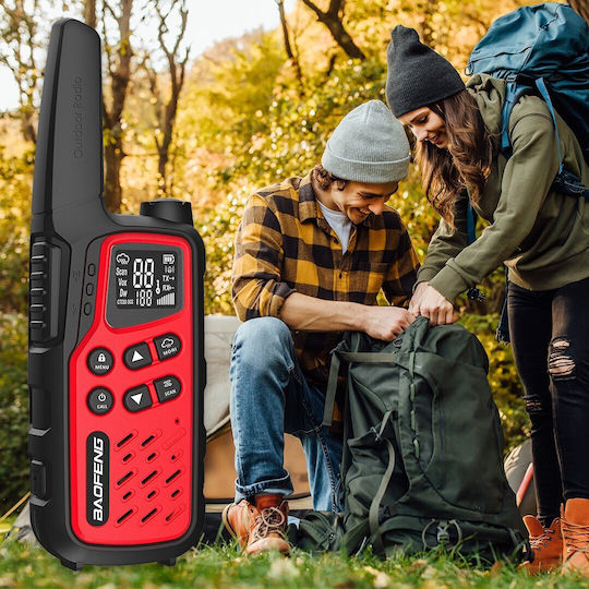 Baofeng Bf-t25e Wireless Transceiver PMR 0.5W with Monochrome Screen In Red Color