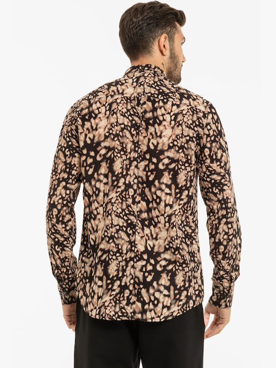 Vittorio Artist Men's Shirt Long Sleeve Brown