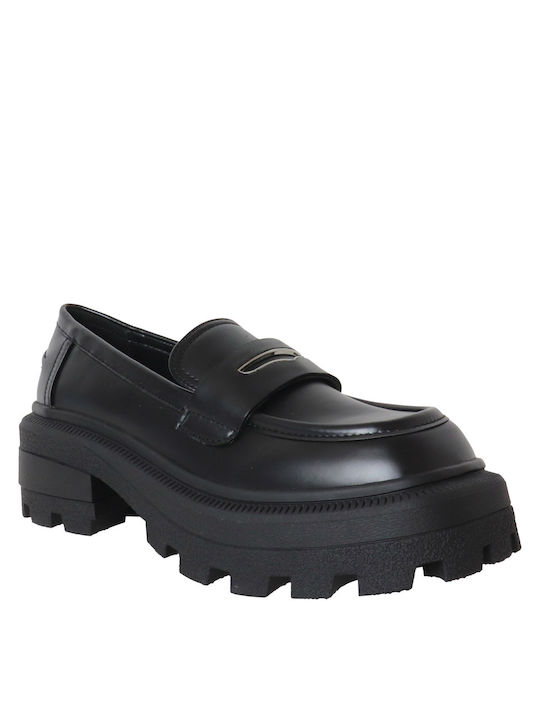 Buffalo Women's Loafers in Black Color