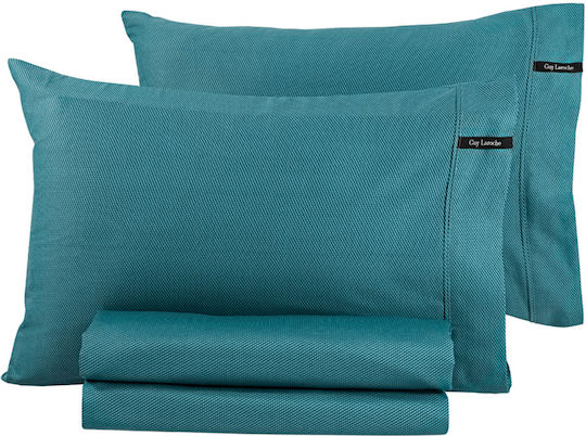 Guy Laroche Duvet Cover Cotton Satin Queen 225x245 Minimal Petrol