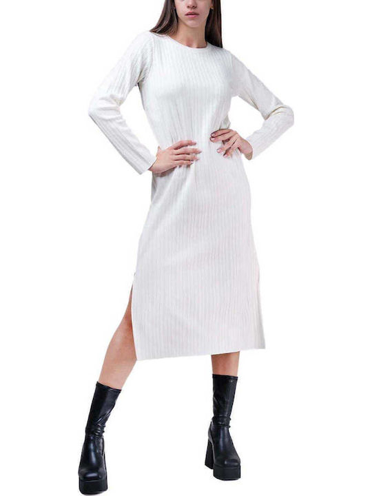 Midi Dress for Wedding and Christening Beige