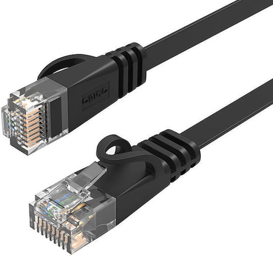 Orico Flat U/UTP Cat.6 Ethernet Network Cable 1m Black 1pcs