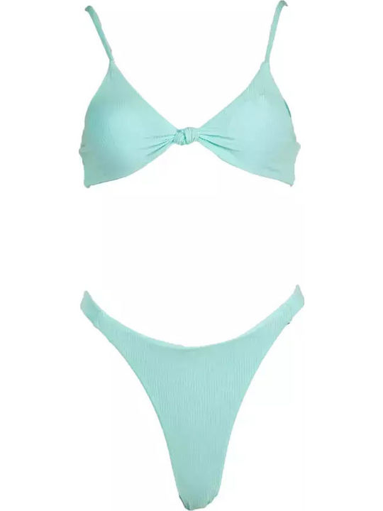 Set Bikini Triunghi Albastru Deschis