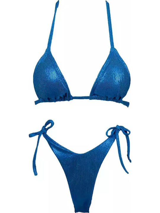 Set Bikini Τριγωνάκι Μπλε