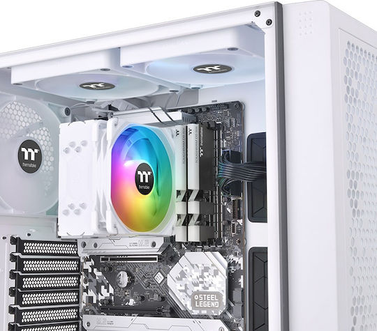Thermaltake UX200 SE ARGB Ψύκτρα Επεξεργαστή για Socket AM4/AM5/115x/1700 Λευκή