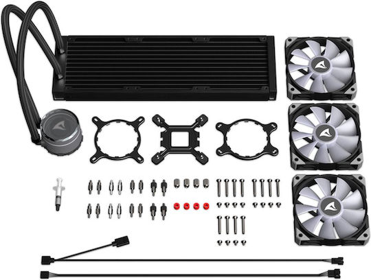 Sharkoon S90 RGB Water Cooling System AIO CPU with 3 120mm Fans