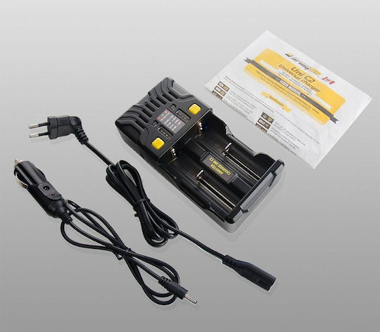 Armytek Uni C2 Зарядно Устройство За 2 Батерии Li-ion/Ni-Cd/Ni-MH/Ni-Zn Размер AA/AAA/D/18650/16340/26650/14500