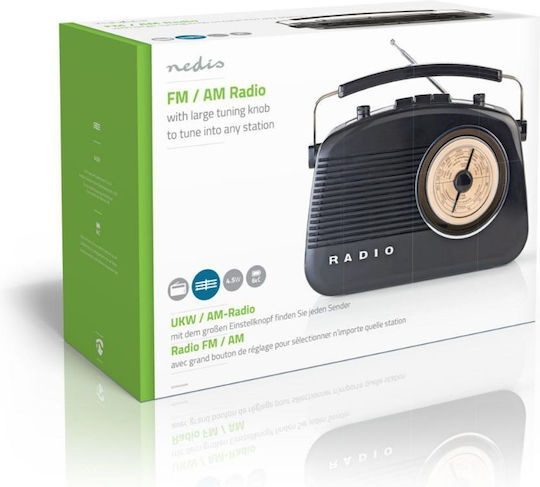 Nedis RDFM5000BK Retro Portable Radio Electric / Battery Black