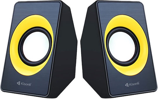Kisonli A-303 2.0 Speakers 6W Black