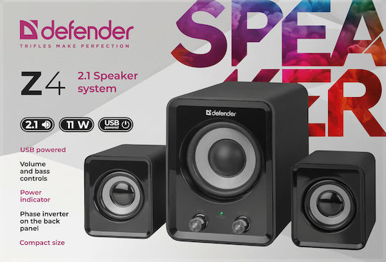 Defender Z4 2.1 Speakers 11W Black