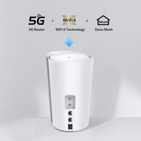 TP-LINK Deco X50 5G v1 Access Point with Mesh Wi‑Fi 6 Dual Band (2.4 & 5GHz) Single Kit