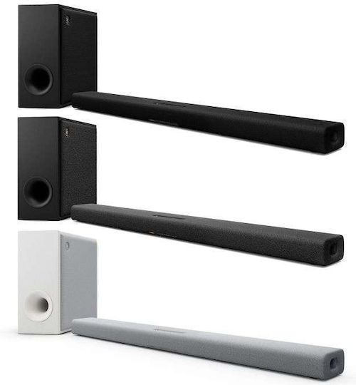 Yamaha TRUE X BAR SR-X50A Саундбар 2.1.2 Bluetooth, HDMI и Wi-Fi 280W с Безжичен Субуфер и Дистанционно Карбоново сиво