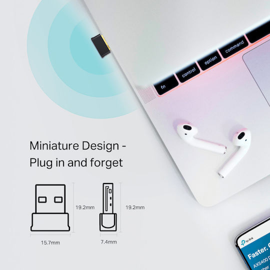 TP-LINK Archer T2UB Nano AC600 USB Network Adapter with Wireless Wi-Fi Connection 600Mbps (Standard v1)