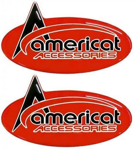 Americat Car Stickers in Red Colour 2pcs