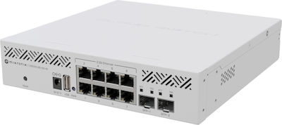 MikroTik CRS310-8G+2S+IN v1 Gestionat L2 Switch cu 8 Porturi Ethernet