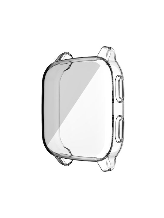 Силиконов Калъф със Стъкло в Прозрачен цвят за Garmin Venu Sq