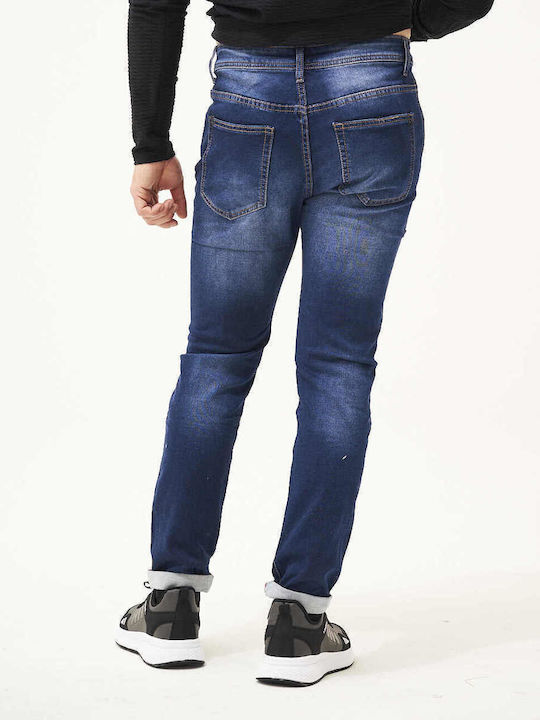 Beltipo men's jeans with tears blue