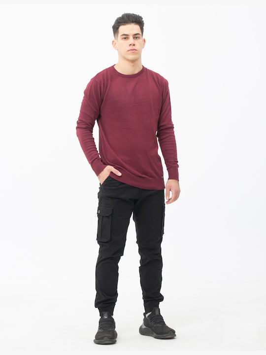 Men's Knit Neckline burgundy