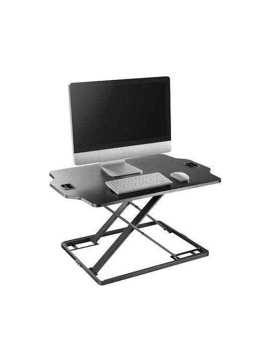 Gaming Office Ergonomic Standing SD-1 Wooden Black with Metal Legs & Adjustable Height 79.5x54x40.7cm