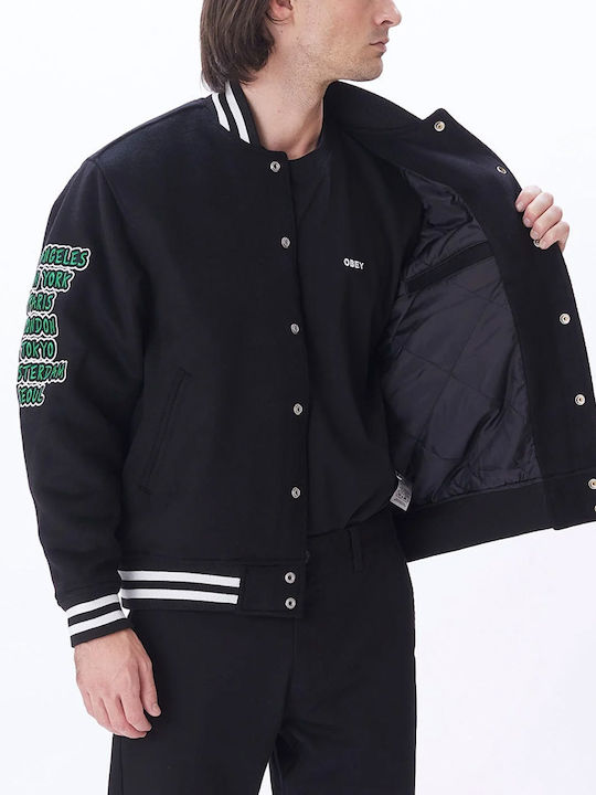Varsity College Jacket Black