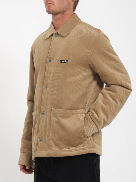 Volcom Herren Winter Jacke Lässig Beige