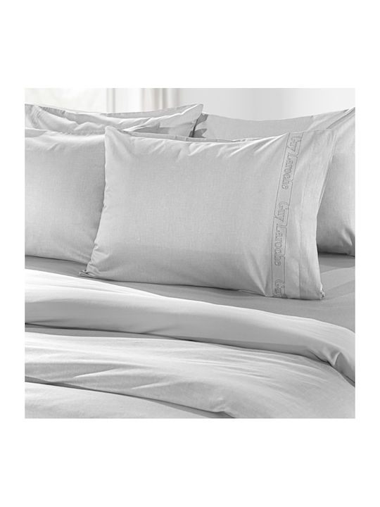 Guy Laroche Sheet Super-Double with Elastic 160x200+32cm. Color Plus Smoke
