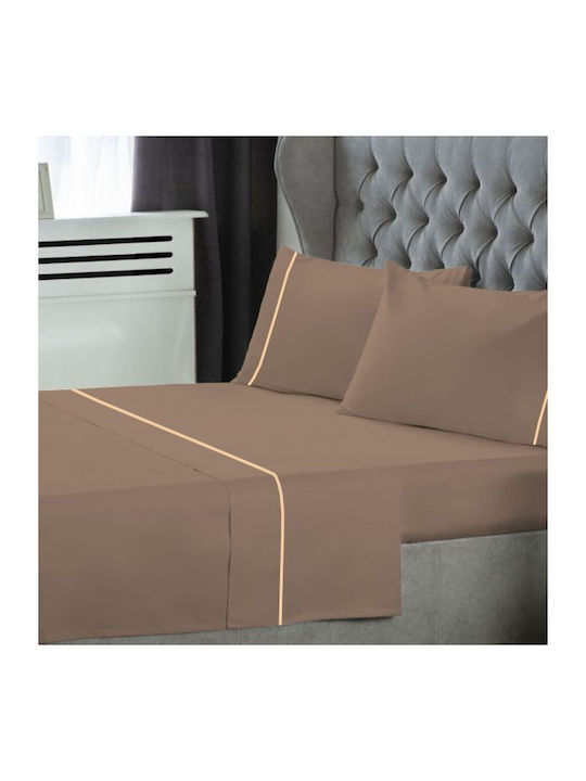 Le Blanc Sheet Sets Queen 240x270cm. Light Brown 4pcs