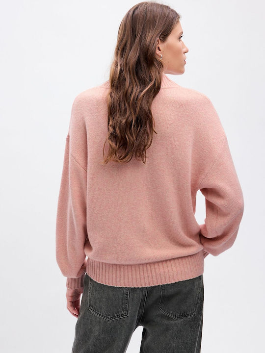 GAP Damen Langarm Pullover Baumwolle Rosa