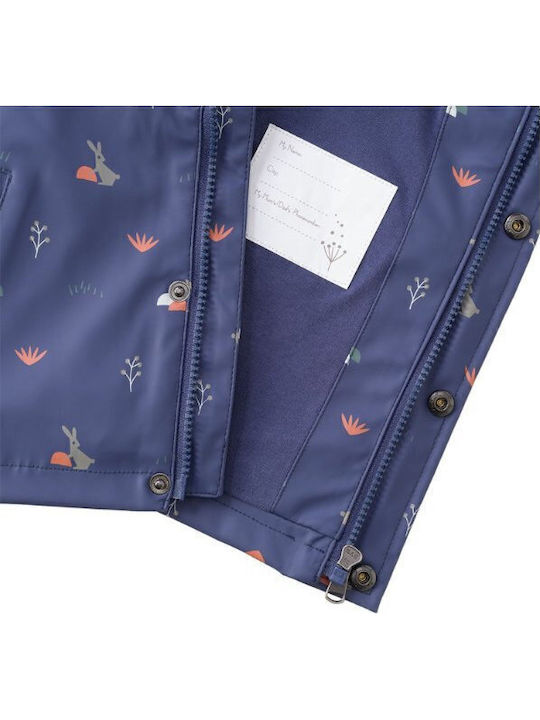 Waterproof Kids' Casual Jacket with Hood Blue