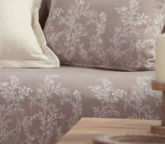 Nef-Nef Homeware Salvia Покривка За Двуместен Диван Жакард 170x250см Бежово / Екрю