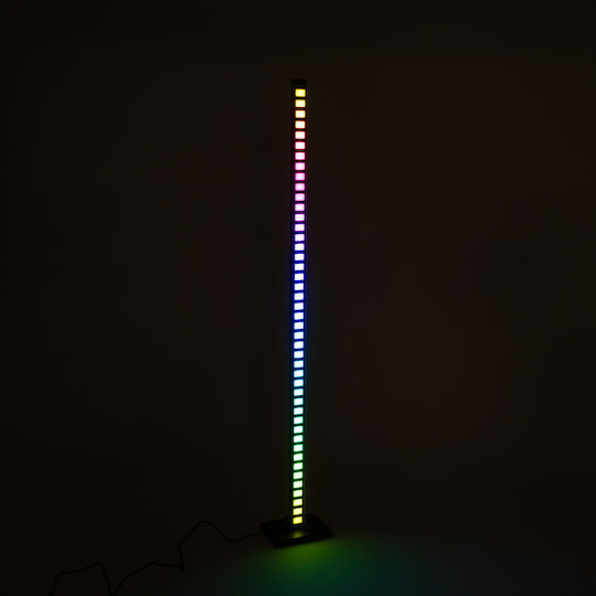 GloboStar Digicolumn LED Floor Lamp H122xW3.4cm. with RGB Light 960lm Black