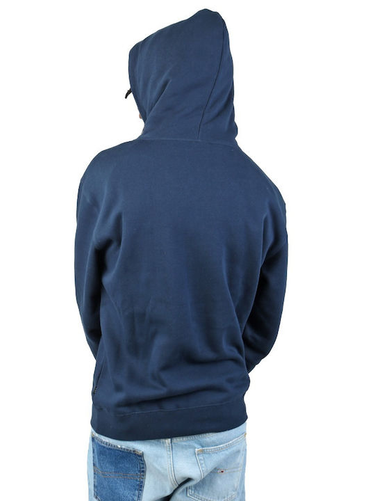 HUF Herren Sweatshirt mit Kapuze und Taschen Blau