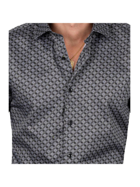 Long-sleeved Cotton Shirt Gray