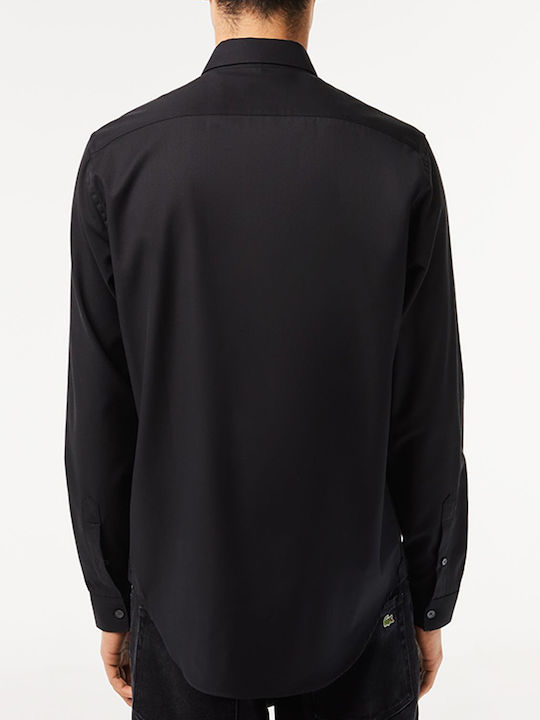 Long-sleeved Cotton Shirt Black