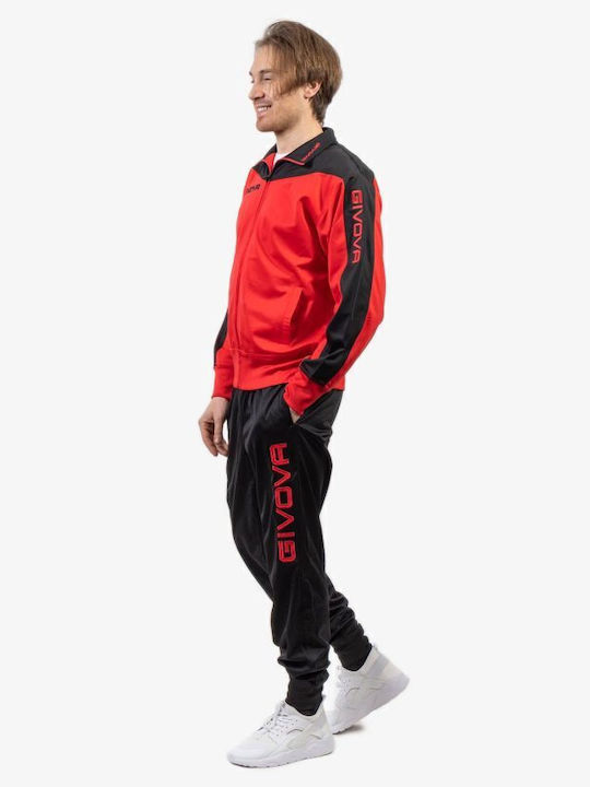 Tuta Roma Football Tracksuit Glossy Red / Black
