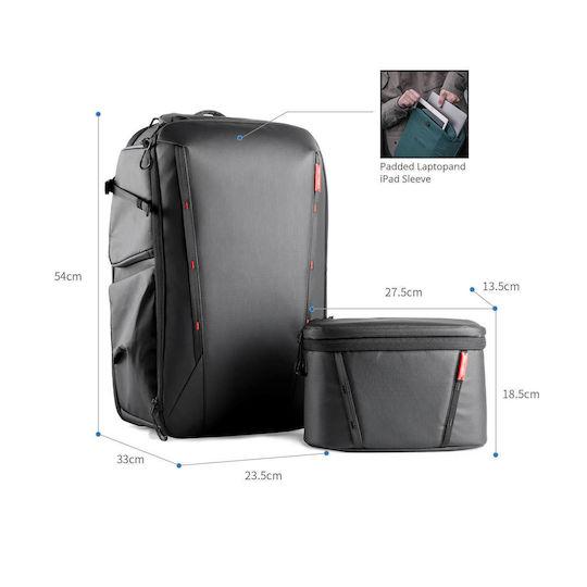 PGYTECH OneMo 2 Set Black Fabric Backpack for DJI Mavic 3 27.5x13.5x18.5cm