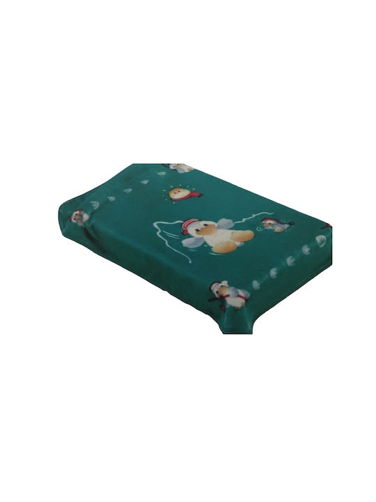 Manterol Casa Blanket Spanish Nursery Swaddling Blankets Velvet Green Green 75x100cm