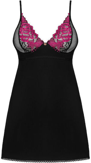 Obsessive Rosenty Σετ Sexy Babydoll Μαύρο