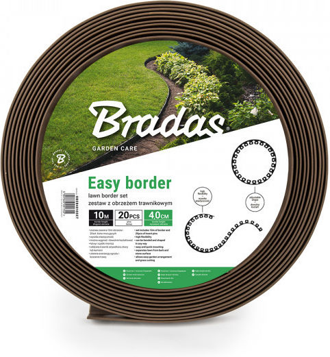 Bradas Plastic Garden Hedge in Brown Colour 5cm x 10m 20 Pieces