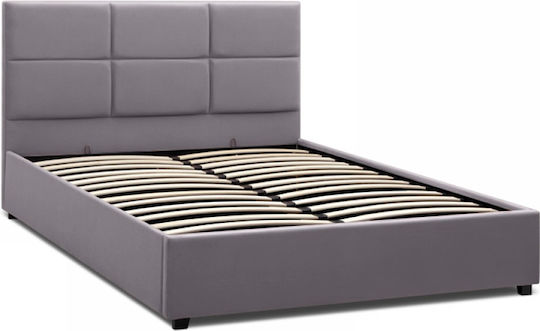Kingston Pat Dublu Gri cu Spațiu de Stocare & Lamele pentru Saltea 150x200cm